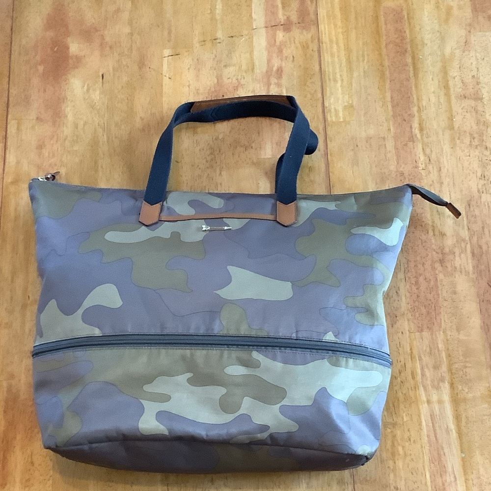 Your adventure awaits camouflage travel bag/tote